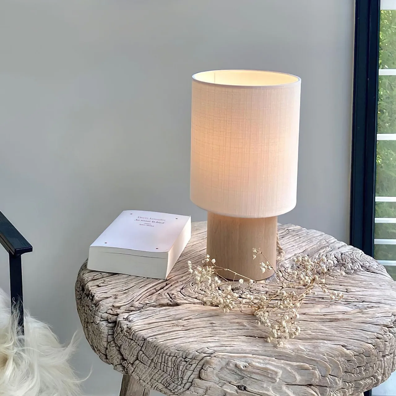 مصباح مكتبي عتيق مصنوع من الخشب الصلب الفرنسي وغرفة نوم فاخرة وبسيطة وحديثة ومبتكرة ومصابيح ليلية كلاسيكية من القماش Nanyang #6