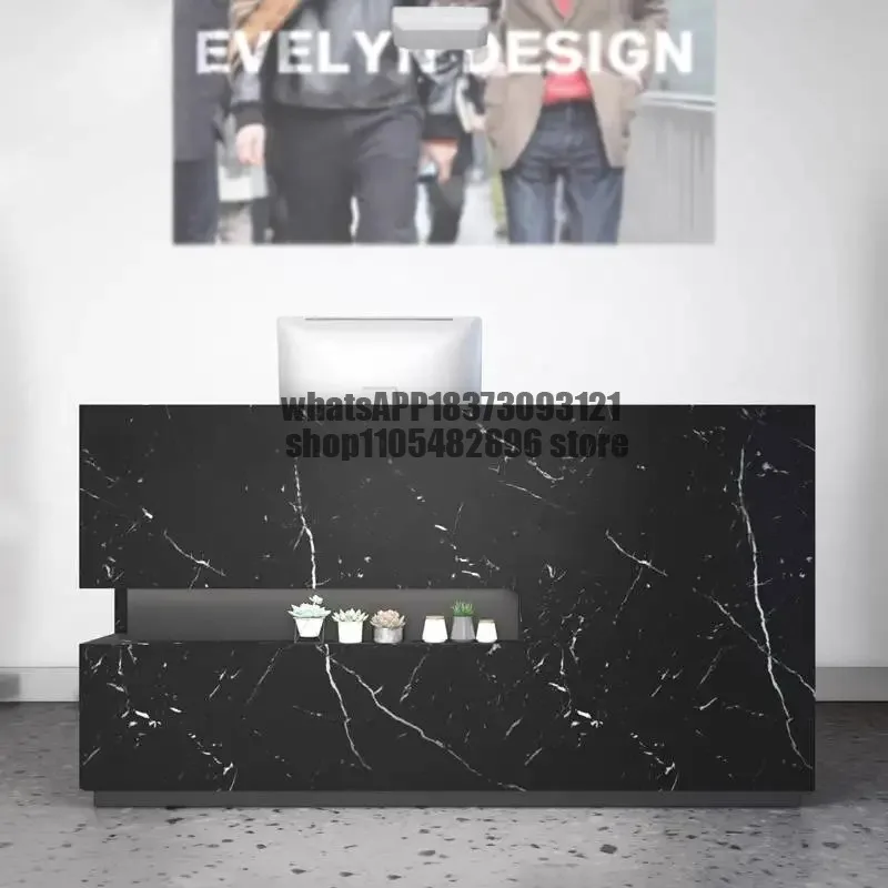 Design Storage Reception Desks Black Cheap Mini Modern Luxury Reception Desks White Corner Wood Mostrador Recepcion Furniture