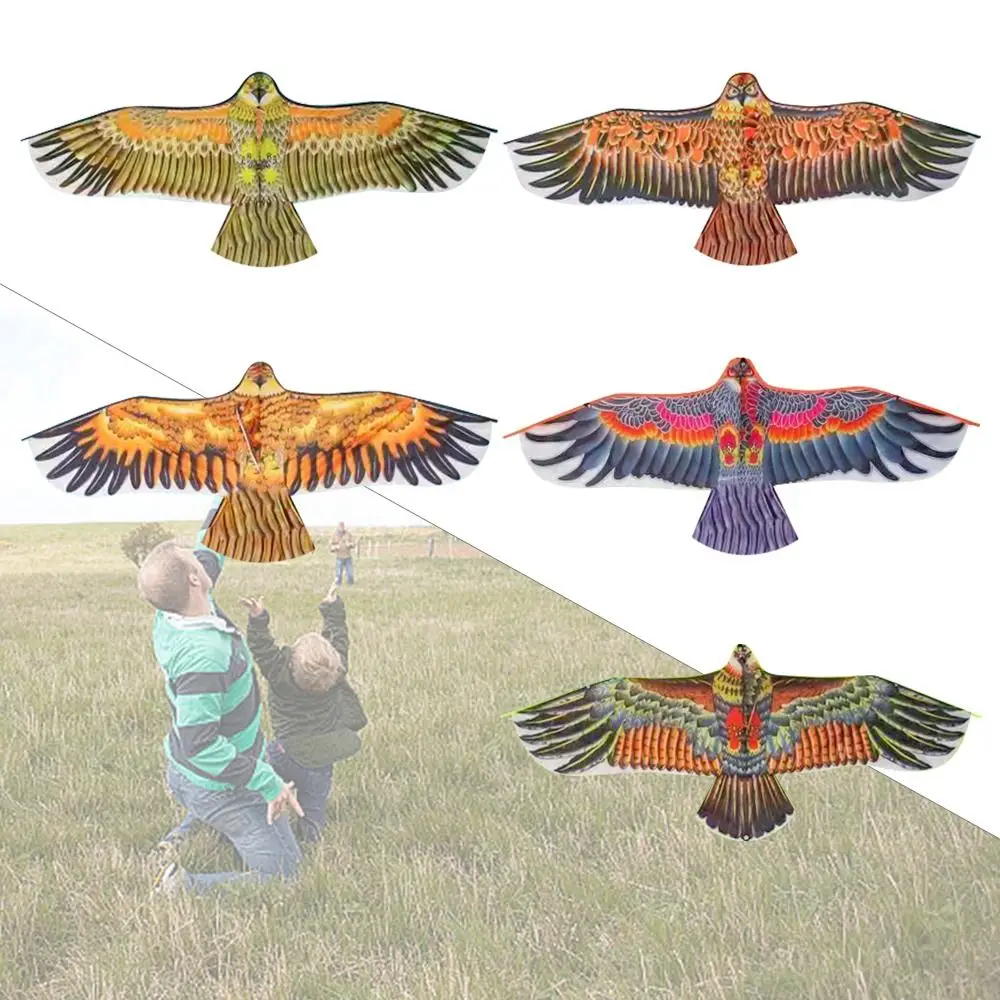 Flacher Adlerdrachen, 1,1 m, fliegender Vogeldrachen mit 30 Meter Drachenlinie, großer Drachen, Kindergeschenk, Familienausflüge, Garten, Outdoor-Sport, DIY-Spielzeug