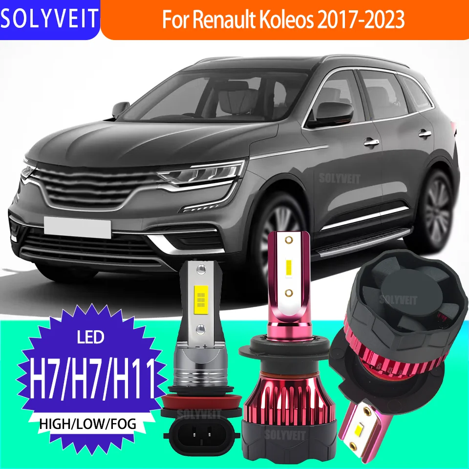 

Higher Luminosity warranty H7/H11 LED Headlight High Low Beam Foglamp Kit For Renault Koleos 2017 2018 2019 2020 2021 2022 2023