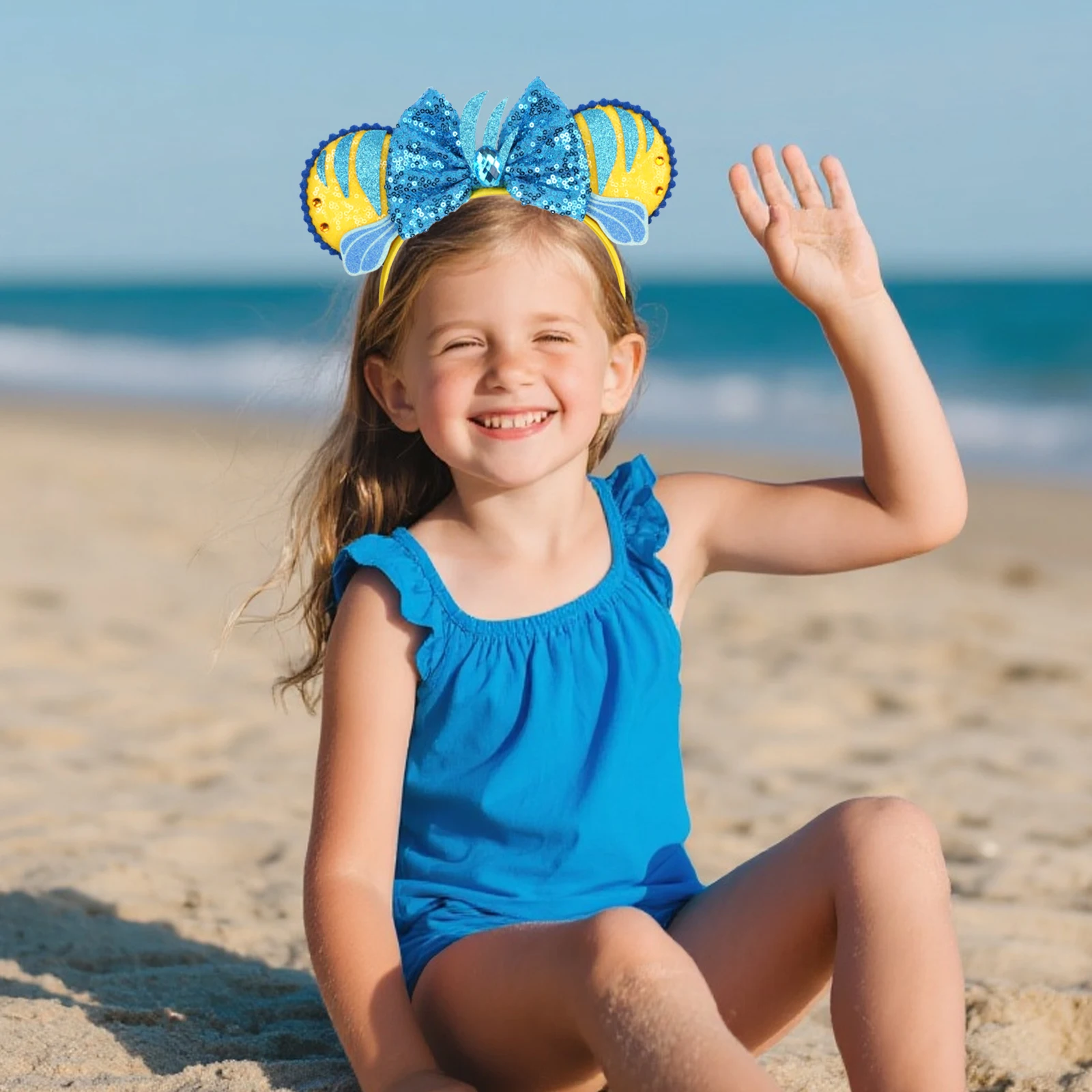 Disney Mickey Mouse HairBands Winnie the Pooh Tigger Eeyore Ear Headbands For Girls Kids Women Bee Piglet Bows Hair Accessories view 5