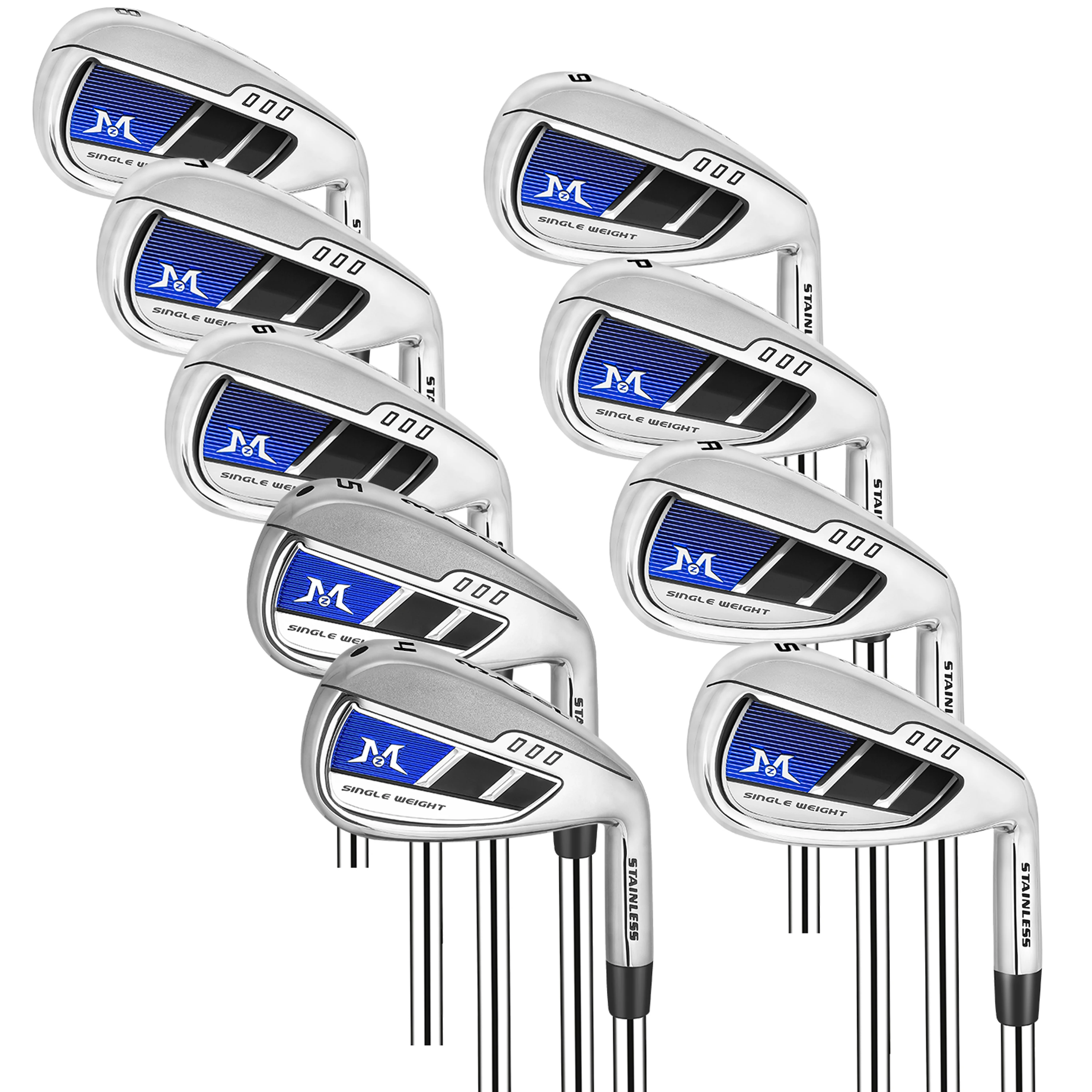 Right Handed Golf Clubs Complete Set Golf Iron Set Men 4-SW(9 Pieces),flex Stiff Spot Single Length Stainless Steel Unisex