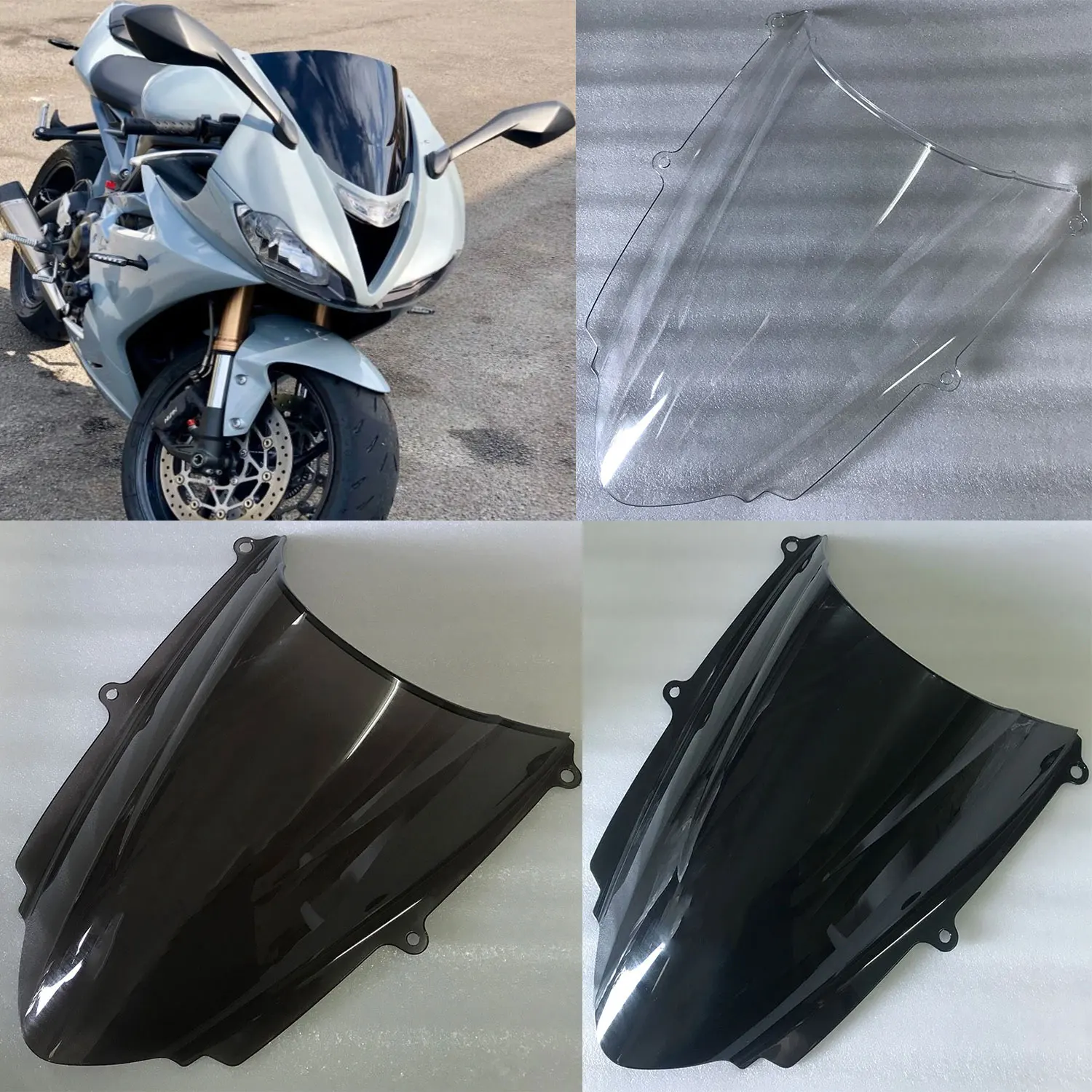 For Triumph Daytona 675 675R 2013 2014 2015 2016 2017 675 R Windscreen Screen Wind Deflectors Screen Double Bubble Windshield