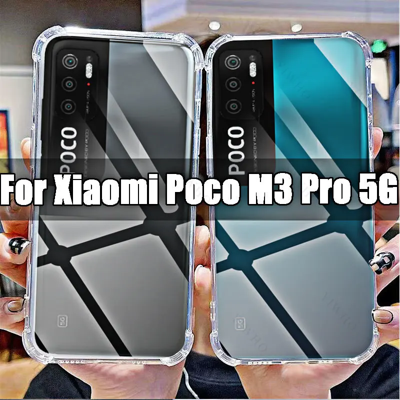 For Xiaomi Poco M3 Pro 5G Phone Soft Case HD Transparent for Xiaomi Poko M3Pro 5g 6.5