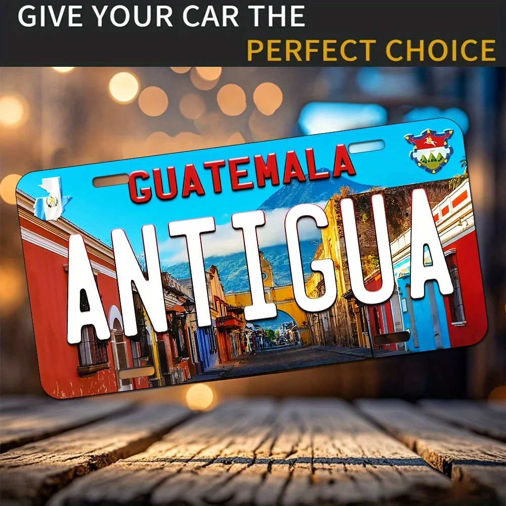 Antigua Guatemala Retro Metal Sign -  Vibrant Colorful Aluminum Wall Art, Waterproof & Dustproof  Mural with Pre-Drilled Holes f