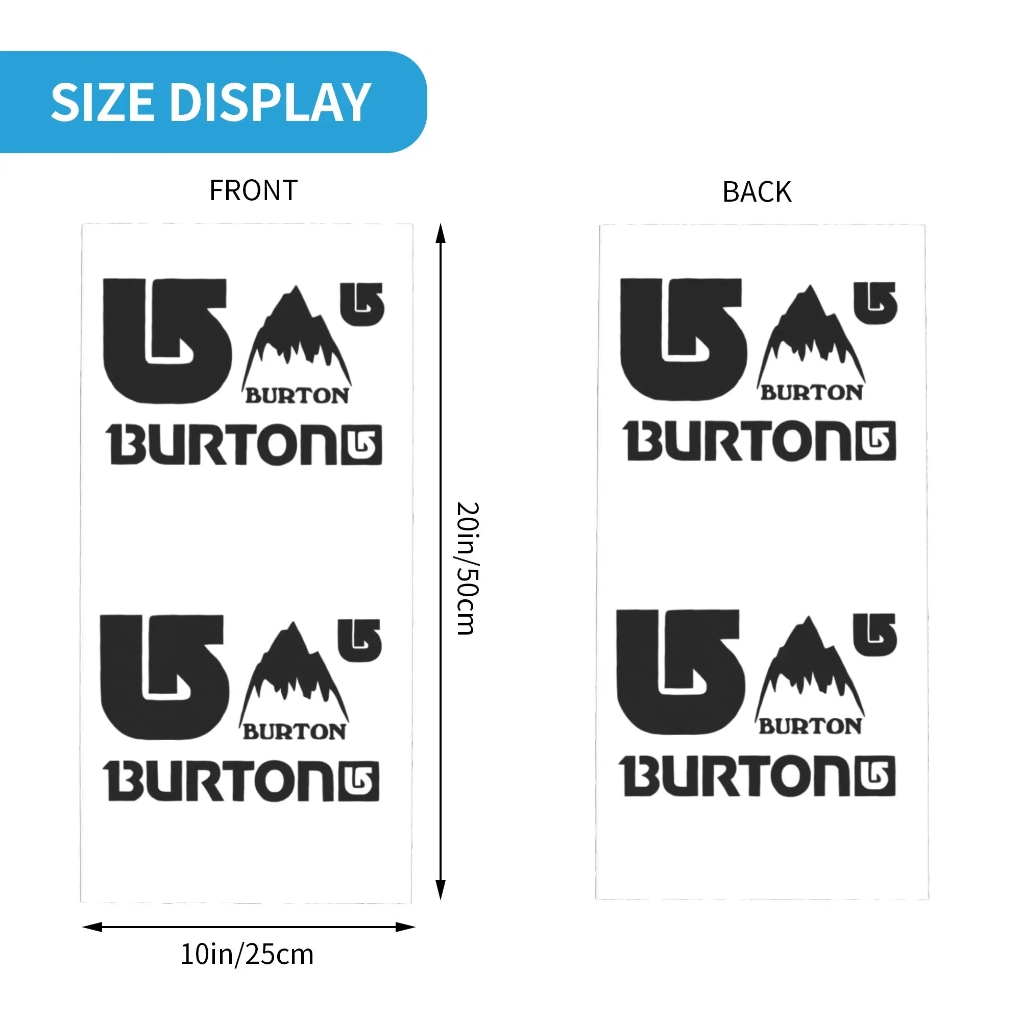 Custom Burtons Bandana Neck Warmer Women Men Winter Ski Hiking Scarf Gaiter  Face Cover