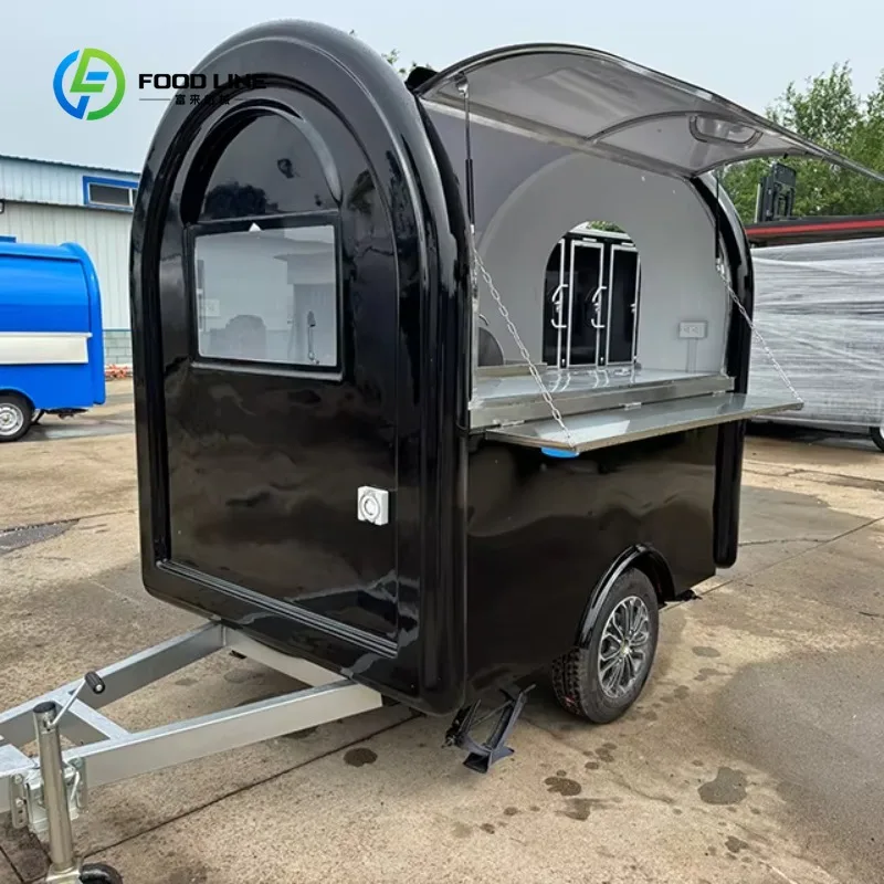 USA Standard Food Sector Food Truck Kitchen Equipments BBQ Concession Trailer Commercial Service Window Mobile Food Trailer