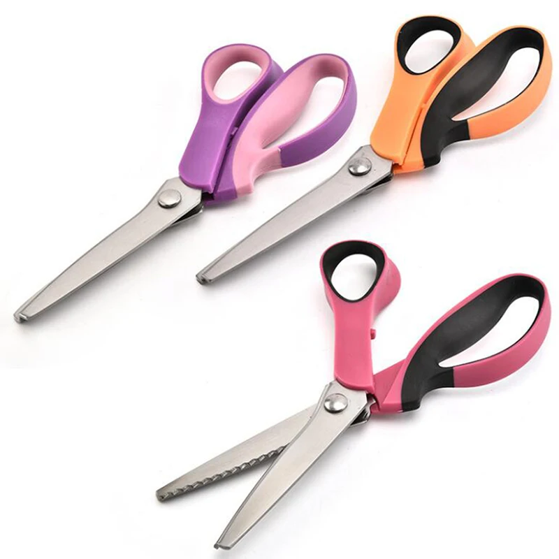 1Pc 5/7MM Creative Triangular/Arc Teeth Lace Scissors Sewing Tailor Scissors DIY Window Pattern Cutter Scissors Sewing Shears