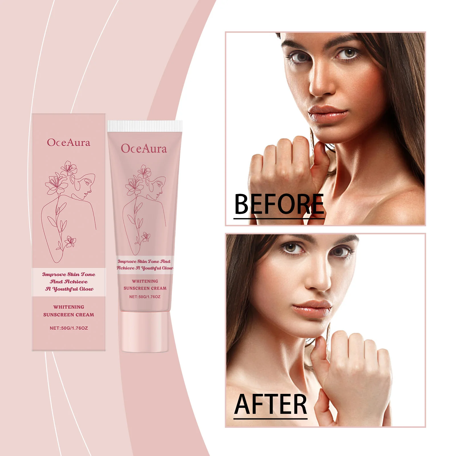 Crème solaire blanchissante SPF [XX] - Protection UV éclaircissante pour un teint uniforme - Visage quotidien