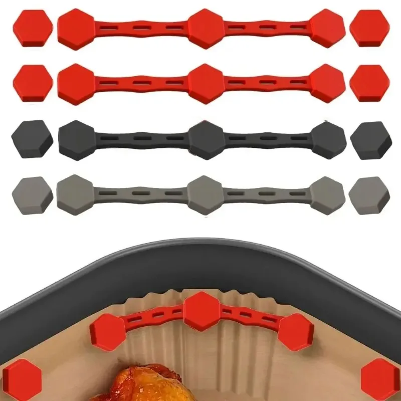 1 pçs fritadeira de ar ímã clipe silicone fácil limpo dispositivo fixação fivela magnética removível alta temperatura reutilizável material seguro