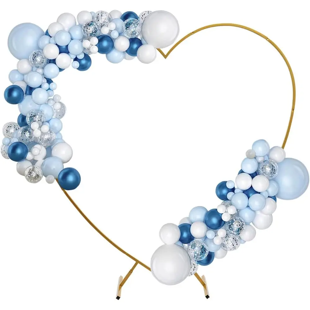 

Heart-Shaped Metal Arch Stand for Weddings, Parties, and Garden Decor (Gold)