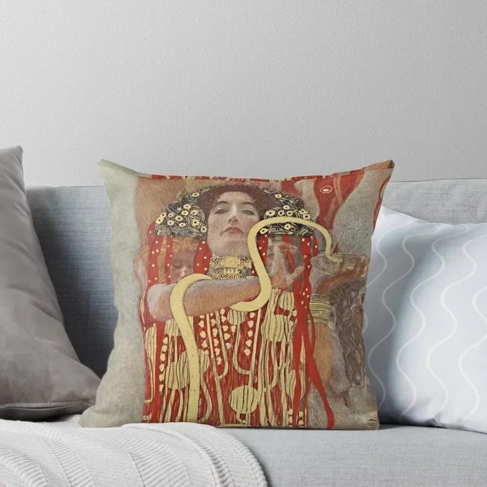 

HD. Medicine, by Gustav Klimt . HIGH DEFINITION Throw Pillow luxury covers Anime Ornamental Pillow pillow
