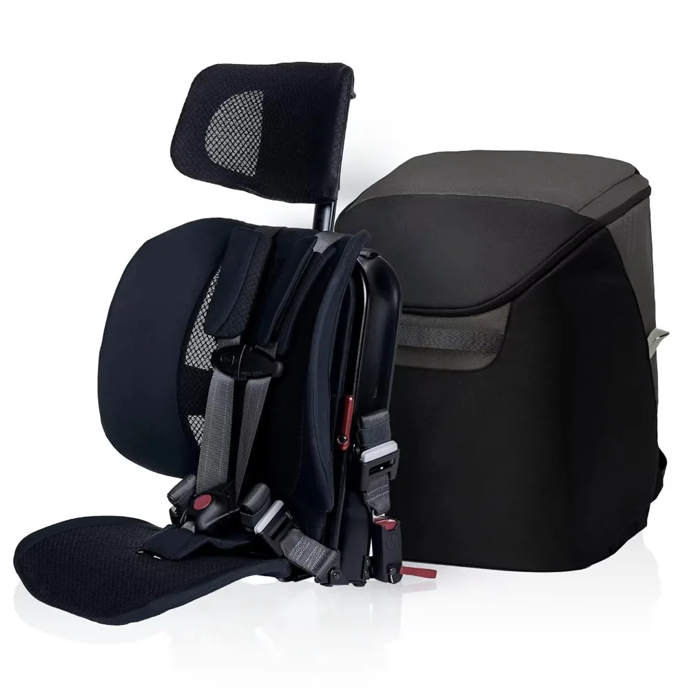 Travel Car Seat with Premium Carrying Bag- Lightweight, Portable, Foldable - Perfect for Airplanes, Rideshares