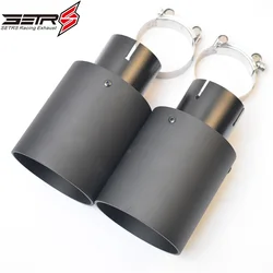 1 Piece Car 105mm Oulet Sandblast End Muffler Pipe Flat Aluminum Matt Black Single Layer Exhaust Tip Cover