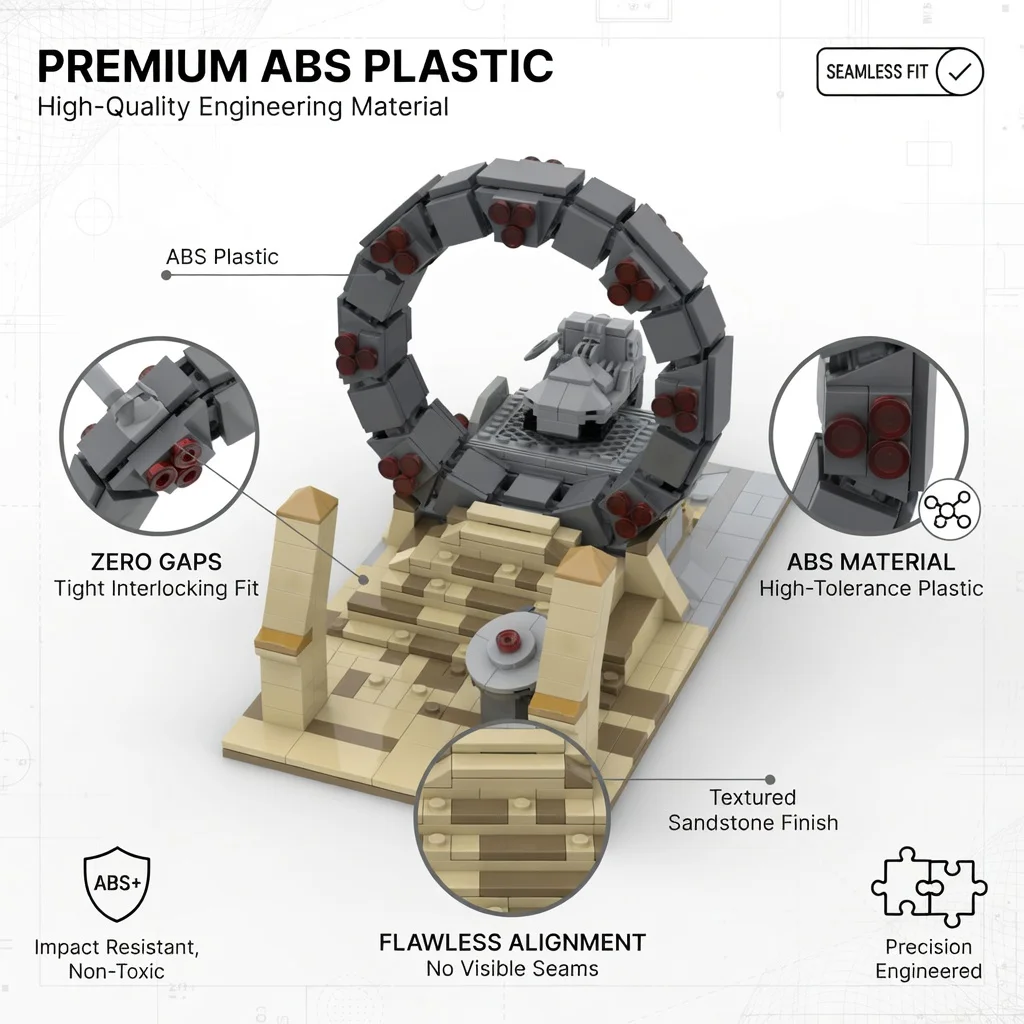 MOC Sci-Fi Star Portal Building Blocks Interstellar Space Gate Wormhole Ring Model Bricks DIY Construction Toy Kids Gift