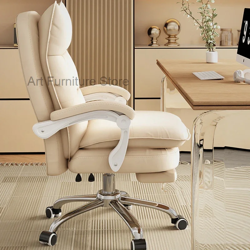 Gamer Swivel Office Chairs Armchairs Metal Adjustable Leather Office Chairs Executive Recliner Cadeira Para Computador Furniture