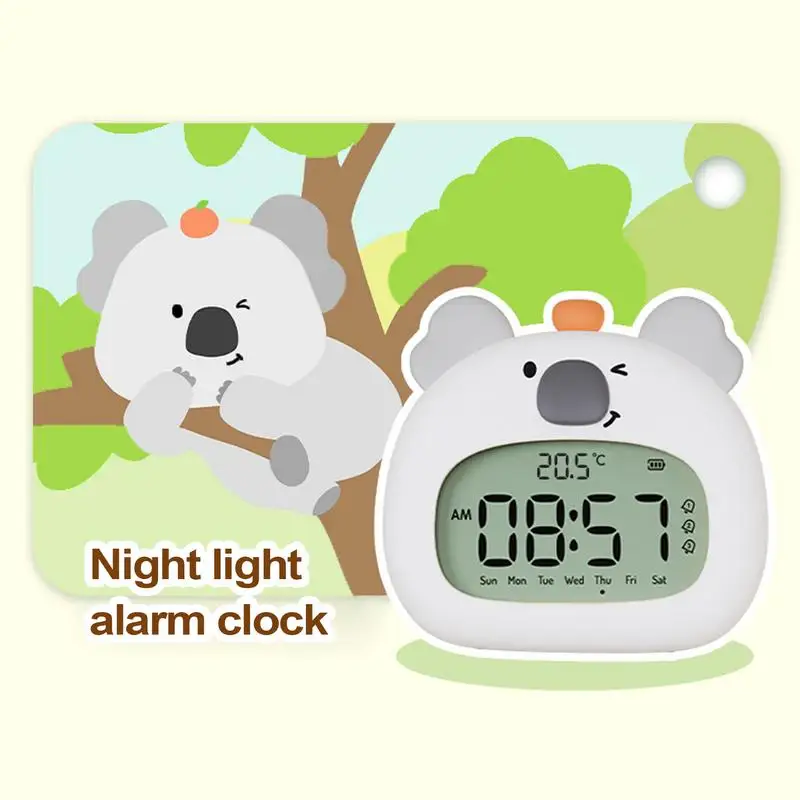 

Alarm Clock For Kids Koala Bedside Alarm Clock With Nightlight Rechargeable Sleep Assistant Bedtime Organizer For Toddler Girls