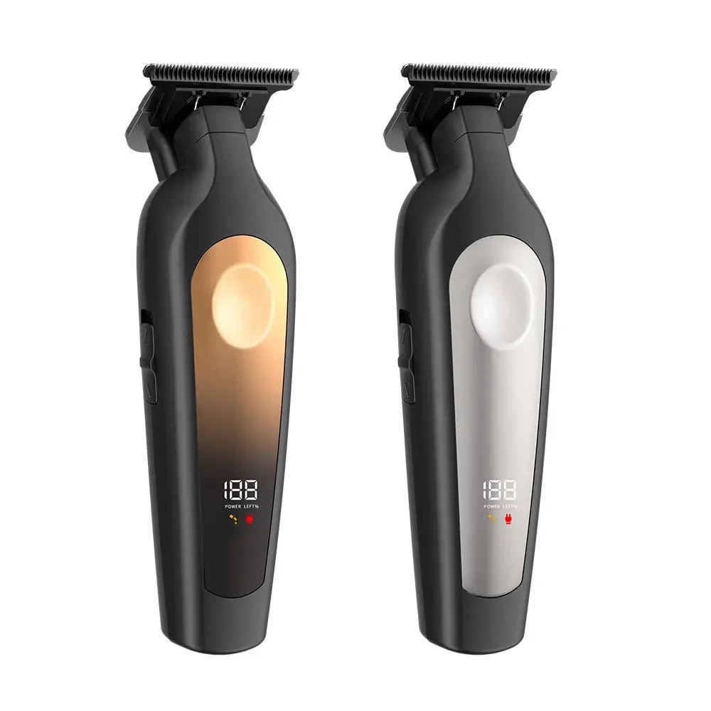 

Professional Men's Hair Clipper Cordless Fast Charge 2-Hour Use Barber Beard Trimmer 3 Combs LED Display Low Electric Shavers