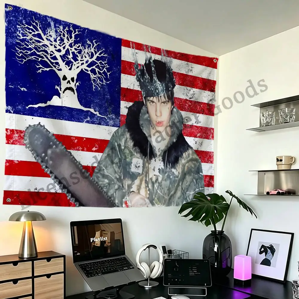 S-Sematary Haunted Mound Ameriacn Personalized Design Polyester Flag Custom Image Text Printing Yard Wall Hanging Decor Sign