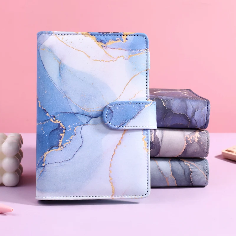 A6 A7 Marble Colorful Money Budget Planner Binder Cover Diary Agenda Planning Paper Cover School Stationery