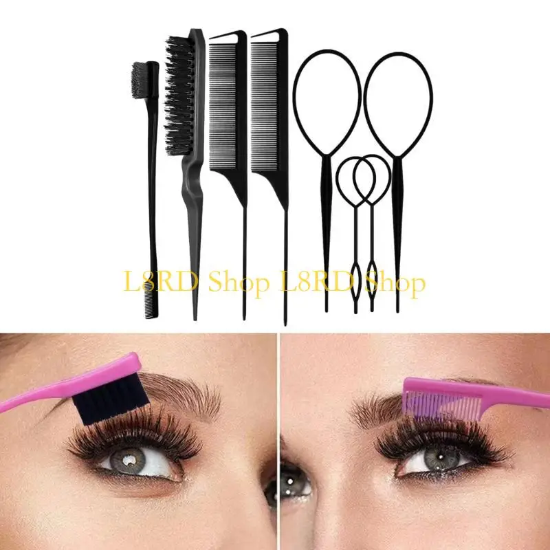 L8RD Pack of 8 French Braid Tool Tail Comb Tail Braiding Combs for Hair Styling