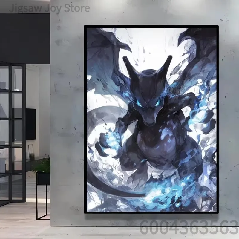 Legendary Pokemon Charizard & Pikachu Anime Art Jigsaw Puzzle Cool Dragon Wall Decor Gift For Teens Adults Collectors Game Fans