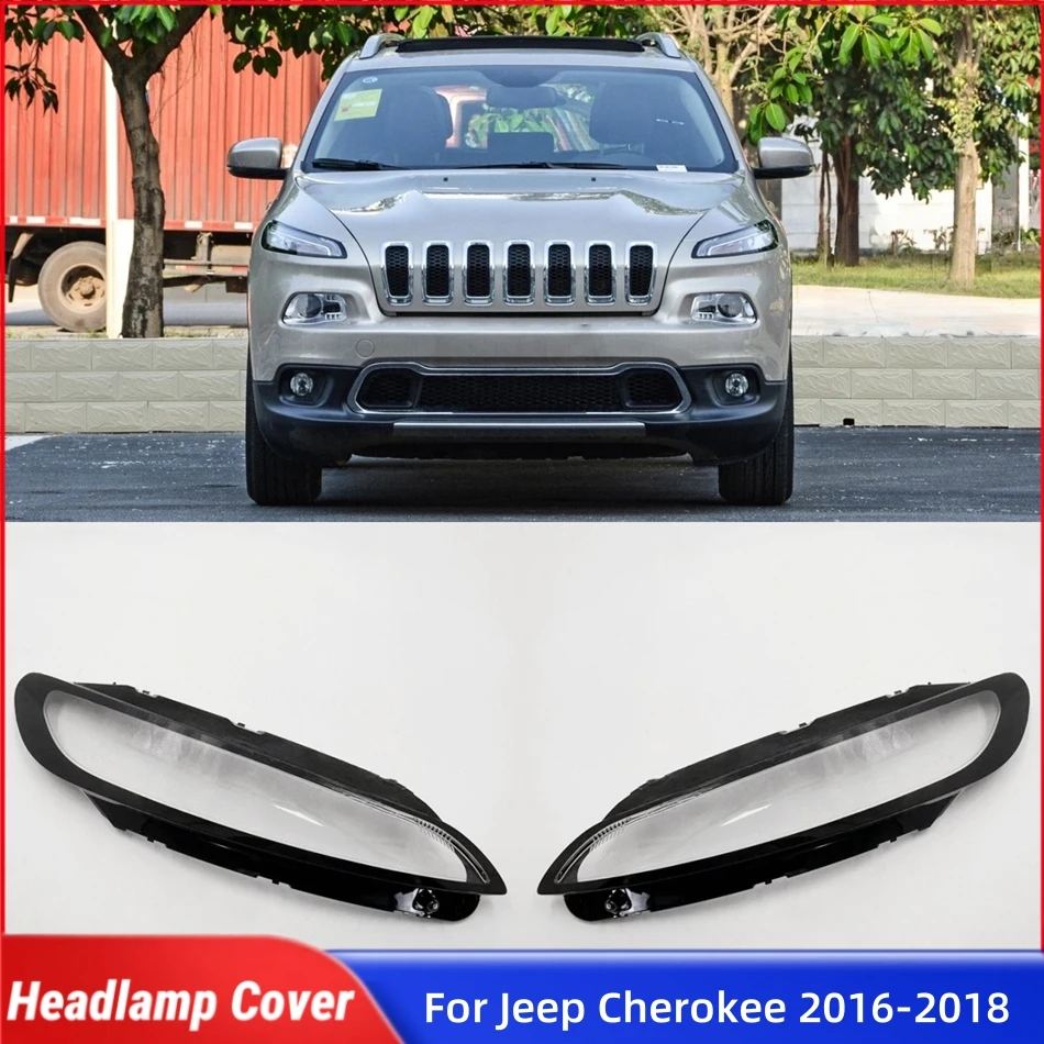 

For Jeep Cherokee 2016 2017 2018 Accessories Lampshade Cover Headlights Cover Car Front Headlight Lens Cover Lights Shell