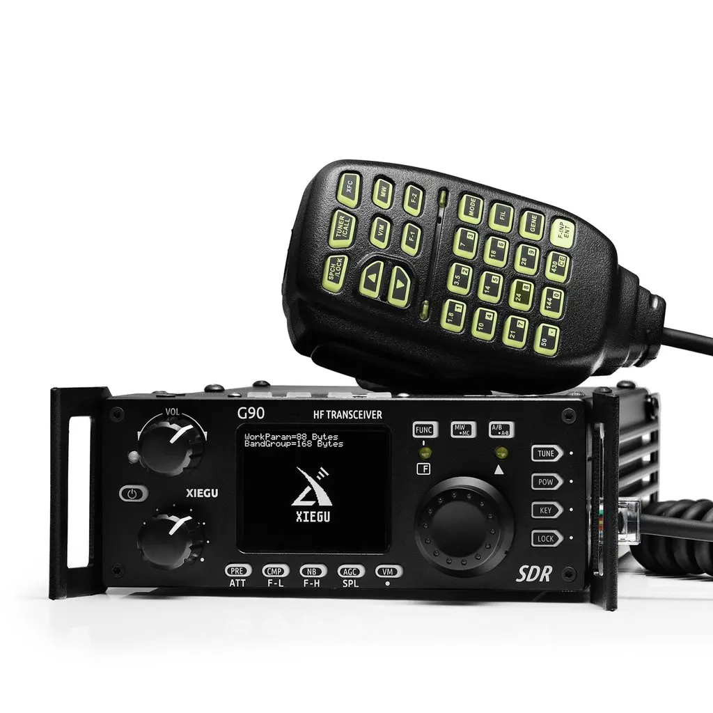 

20W SSB/CW/AM/FM 0.5-30MHz SDR Structure Xiegu G90 HF Amateur Ham Radio Transceiver with Built-in Auto Antenna Tuner