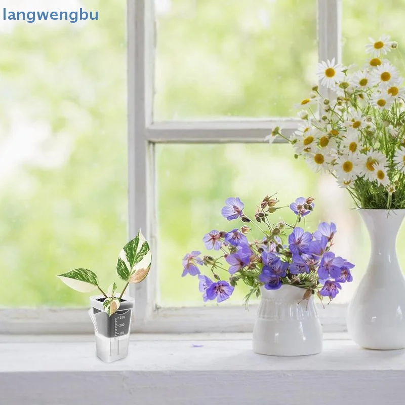 5Pcs Self Watering Plant Pots For Plants Double-Layer Flower Pots Planters With Drainage Hole