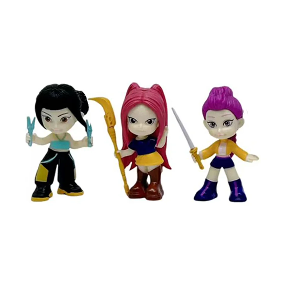 Kpop demon hunt caixa cega série figura modelo brinquedo dos desenhos animados periféricos de jogos decoração de mesa halloween/natal para presentes do miúdo
