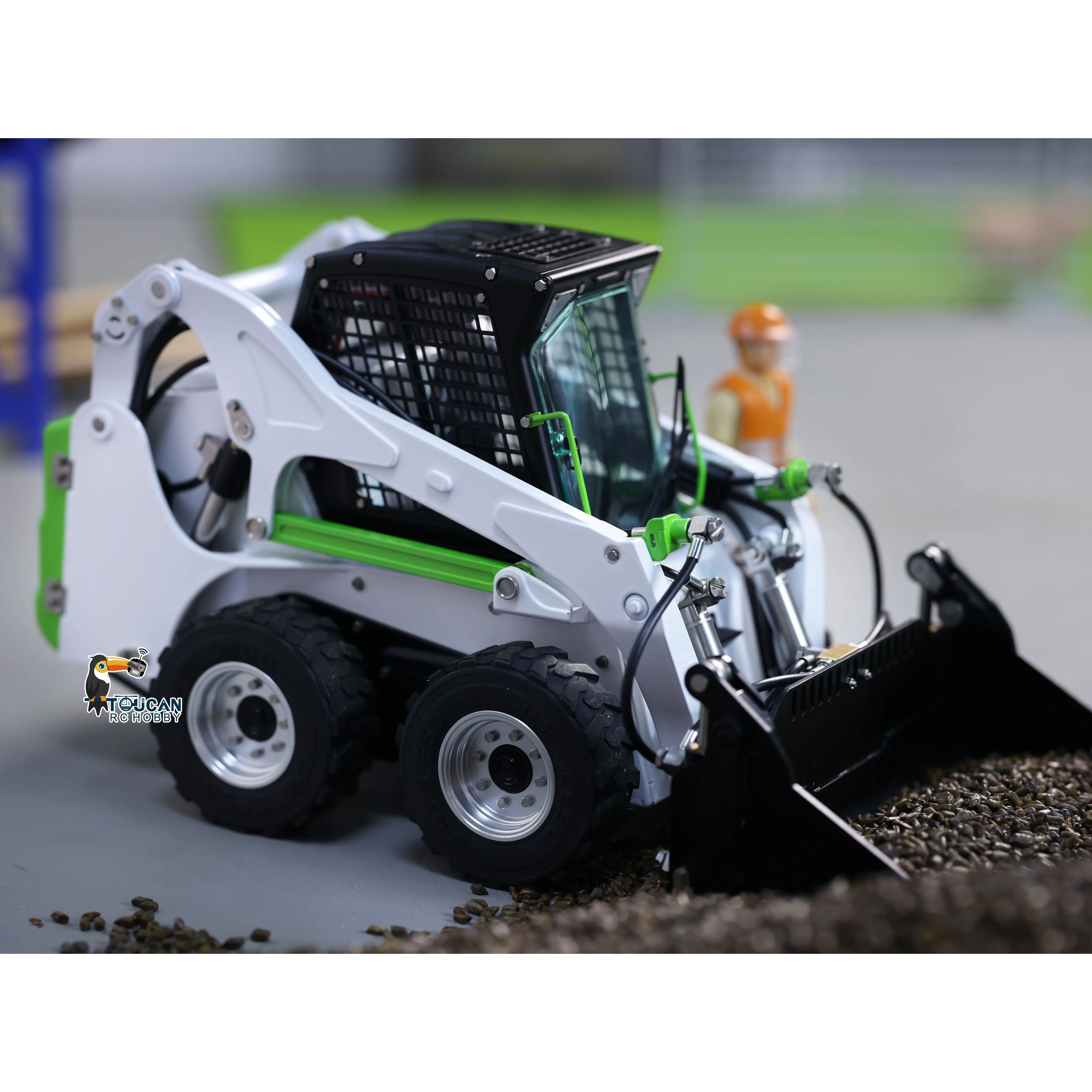 LESU 1/14 Ruote Skid-Steer Metallo Idraulico RC Caricatore Aoue LT5H Pronto per Esecuzione Verniciato Modello di Auto Assemblato Giocattoli per I Ragazzi THZH1279