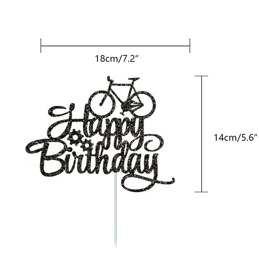 Fahrrad-Geburtstagsparty-Dekorationen, Fahrrad-Latex-Luftballons für Kinder, Geburtstag, Babyparty, Hochzeitstorte, Topper, Banner, Partyzubehör – Detail 10