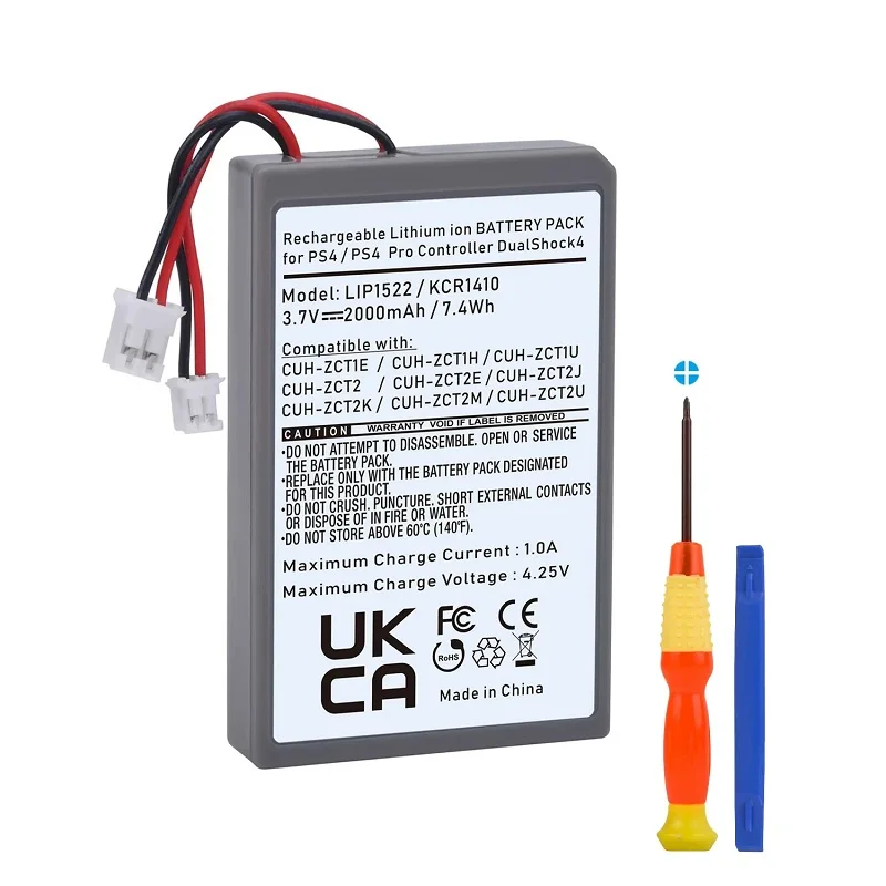 PS4 Controller Battery for Sony PlayStation 4 DualShock4 V1 V2 KCR1410 LIP1522 CUH-ZCT1E CUH-ZCT2 Wireless Controller