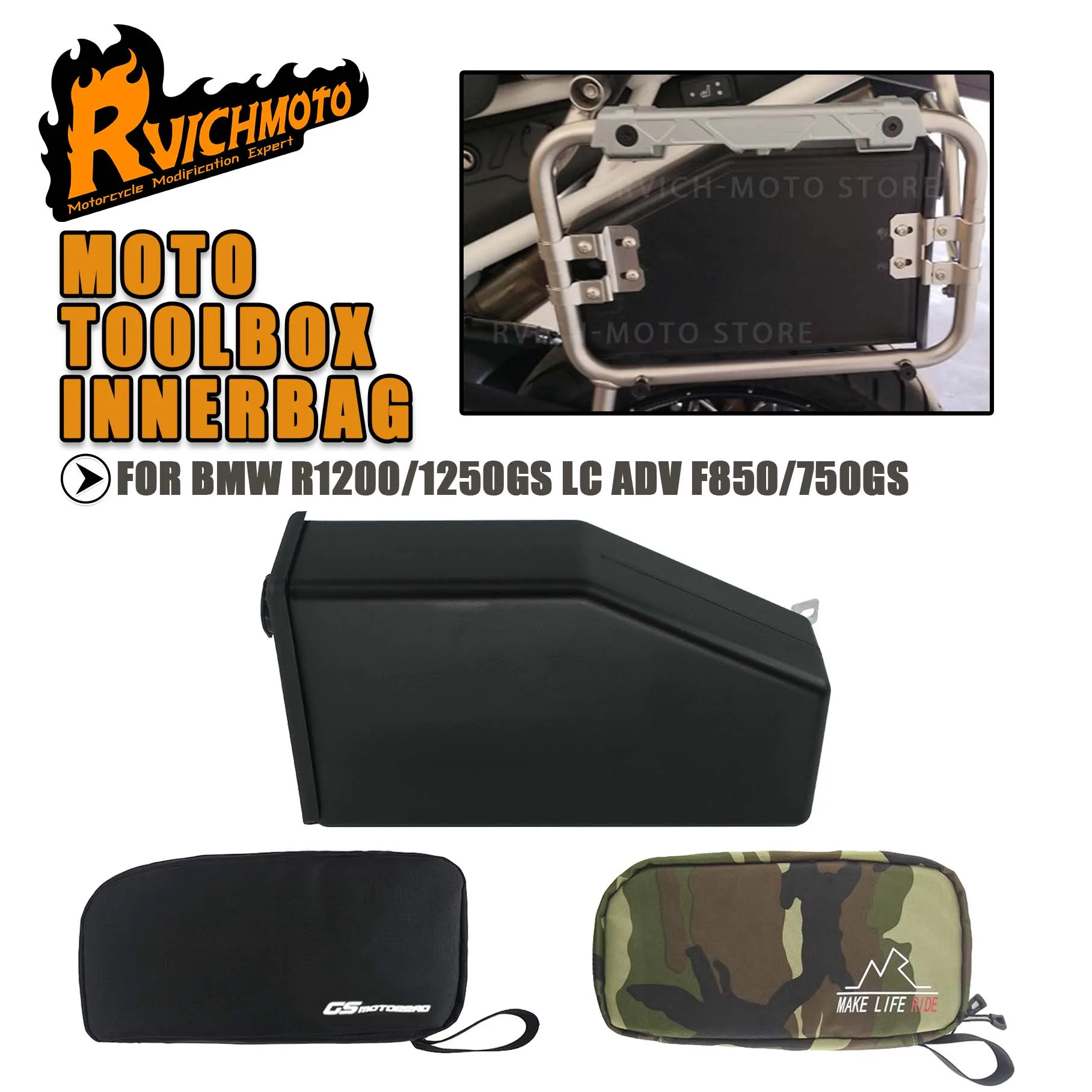 

TRK 502 TRK Ящик для инструментов для мотоцикла Внутренняя сумка для BMW R 1200 1250 GS ADV LC F 850 750GS Пластиковый ящик для хранения инструментов Декоративный чемодан