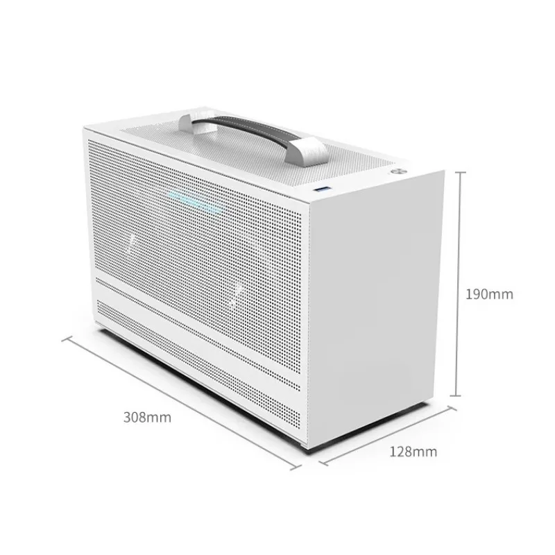 Portable Handheld A4 Size Mini ITX PC Case, Compact Small Form Factor Desktop Computer Chassis I100 PRO