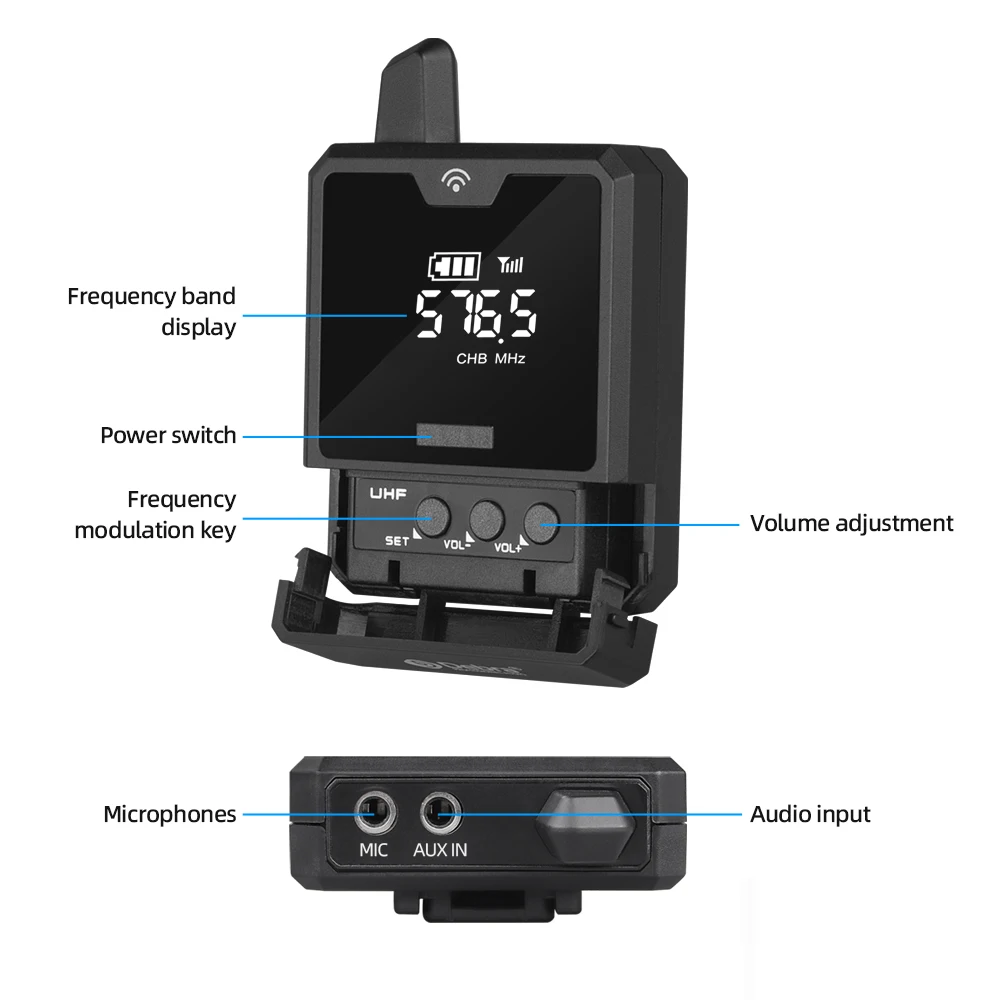 Imagem -04 - Microfone sem Fio Profissional para Palco Mt102 Plug And Play Uhf Iem 501599mhz para Planejamento de Eventos Reunião da Empresa