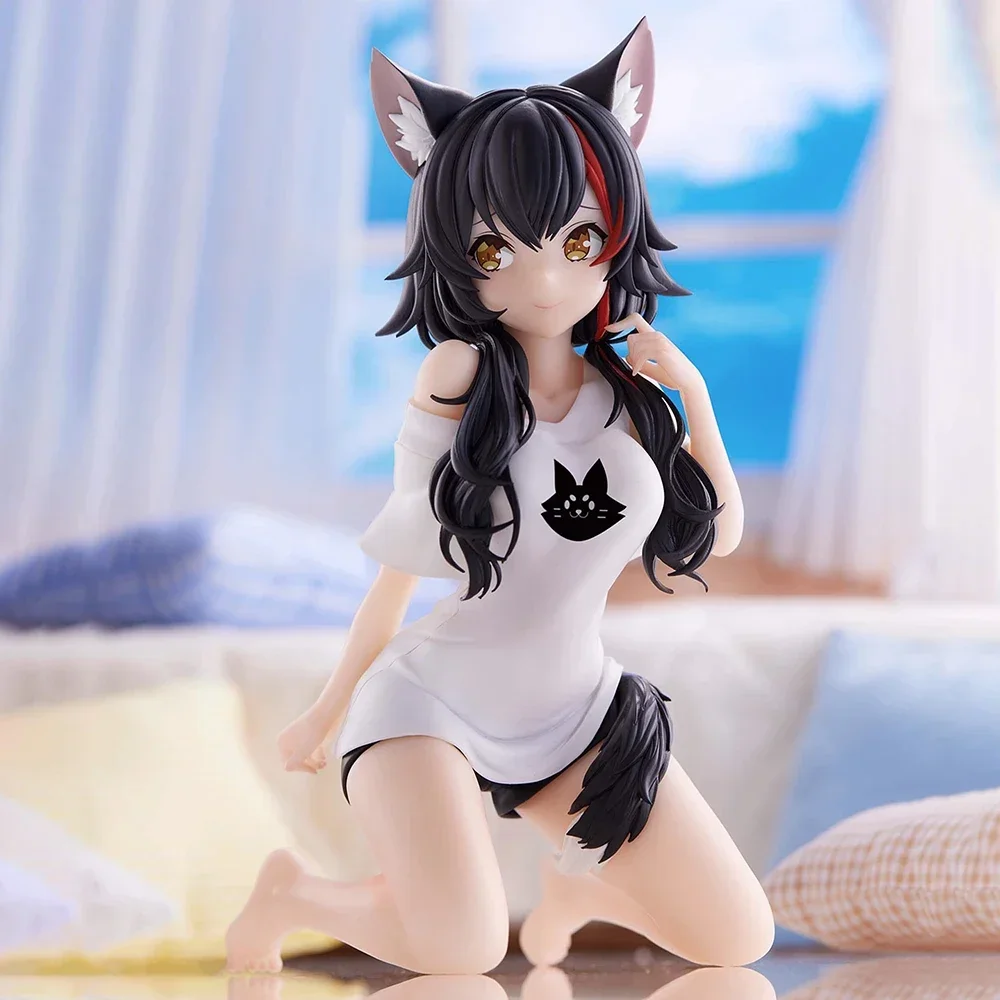 In Stock Banpresto Relax time Hololive Ookami Mio Original Genuine Anime Figure PVC Model Collectible Toys Gift 13Cm