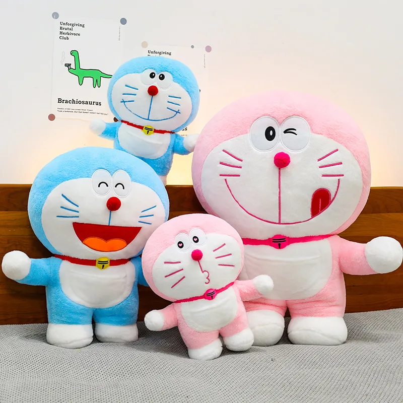 Nuevo Peluche de Doraemon, Tamaño Grande, Adorable Gato de Peluche, Almohada Suave, Regalo de Cumpleaños de Anime para Fans, Decoración de Habitación