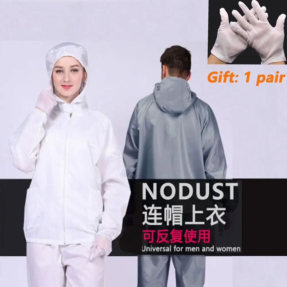 Split Type Work ClothesUnisex Reusable Anti-Static Safety Clothing With Pockets Dust-Proof Clean Paint Materials Isolation Split