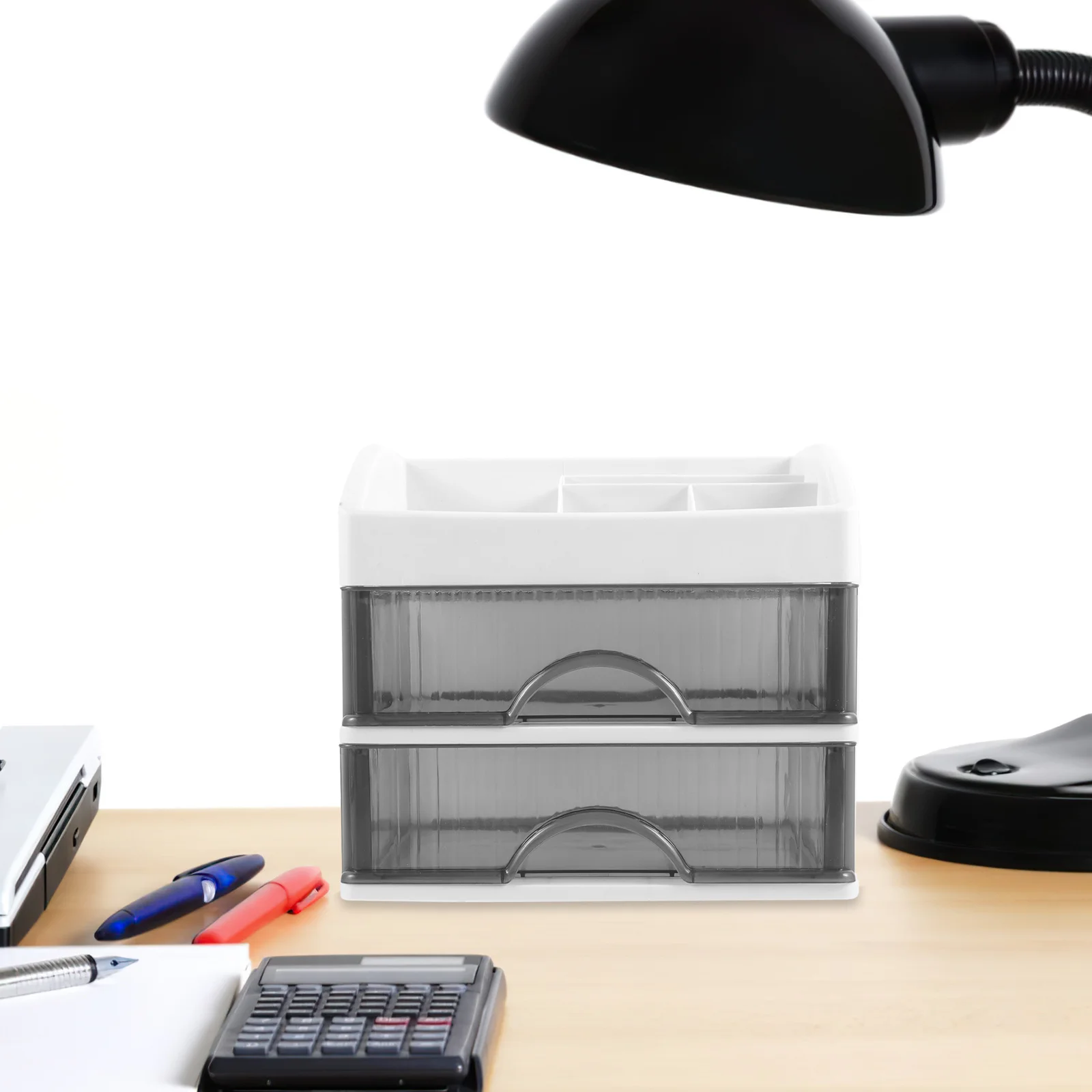 Plastic Desk Organizer Multi-Layer Storage Drawers Stationery Office Supplies Drawer Type Tabletop Organizer Box