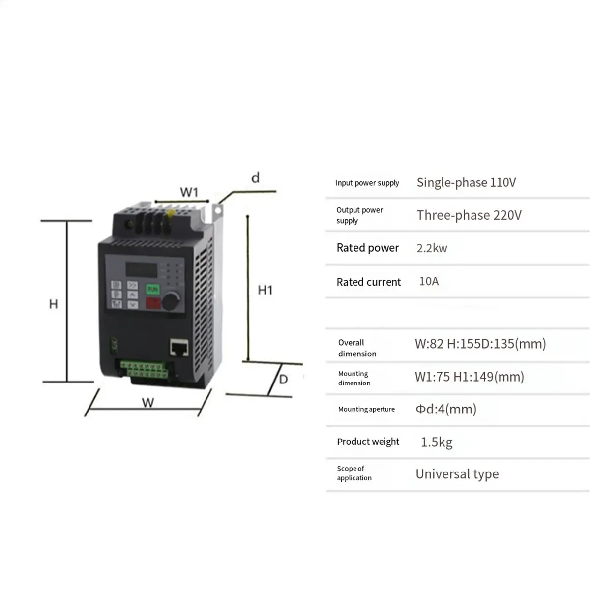 For A225F 2.2KW Vfd… - image