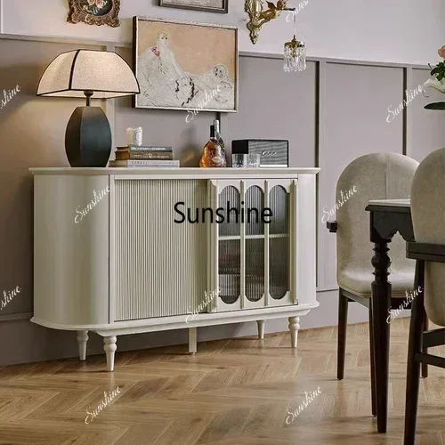 

Американский свет, роскошный входной шкаф для гостиной, стеклянный шкафчик с раздвижной дверью, сервант из цельного дерева в стиле ретроXX