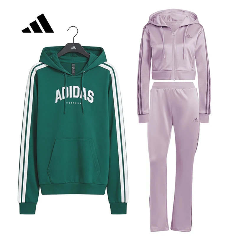 

Adidas Women's Hooded Slim Fit GLAM TRACK SUIT & Casual Sports Hooded Sweatshirt Set IS0914 JV6506