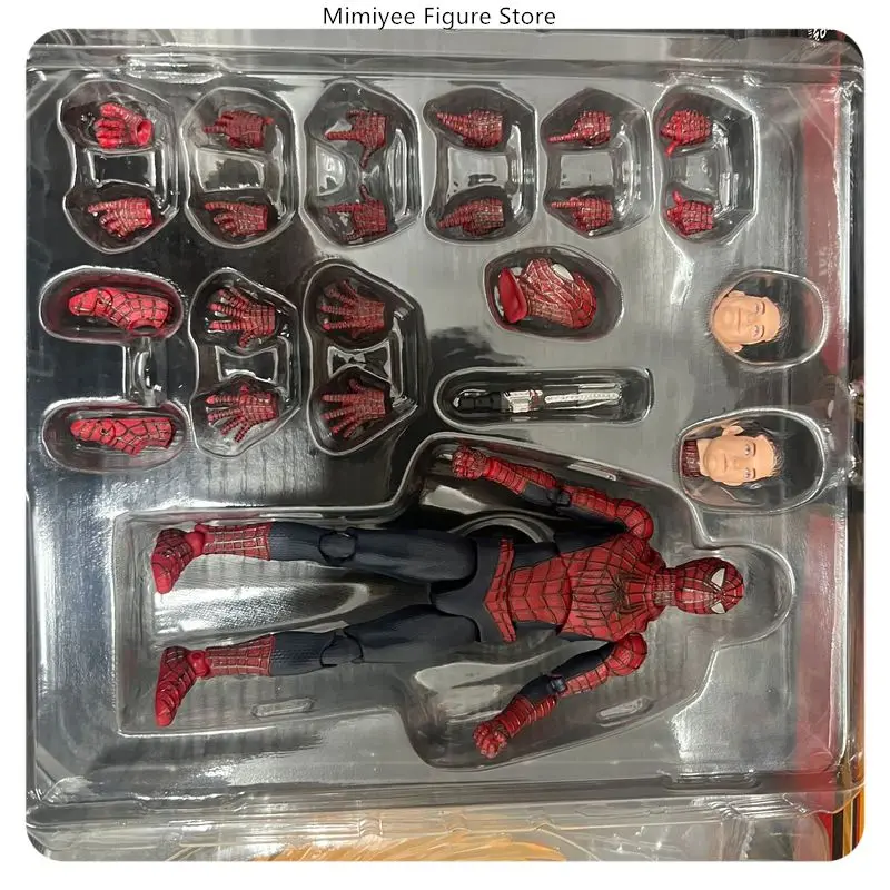 ​ ​ 15.5cm 스파이더맨 히어로 레드 블루 슈트 관절형 PVC 액션 피규어 스태츄 데스크탑 장식 선물 ​