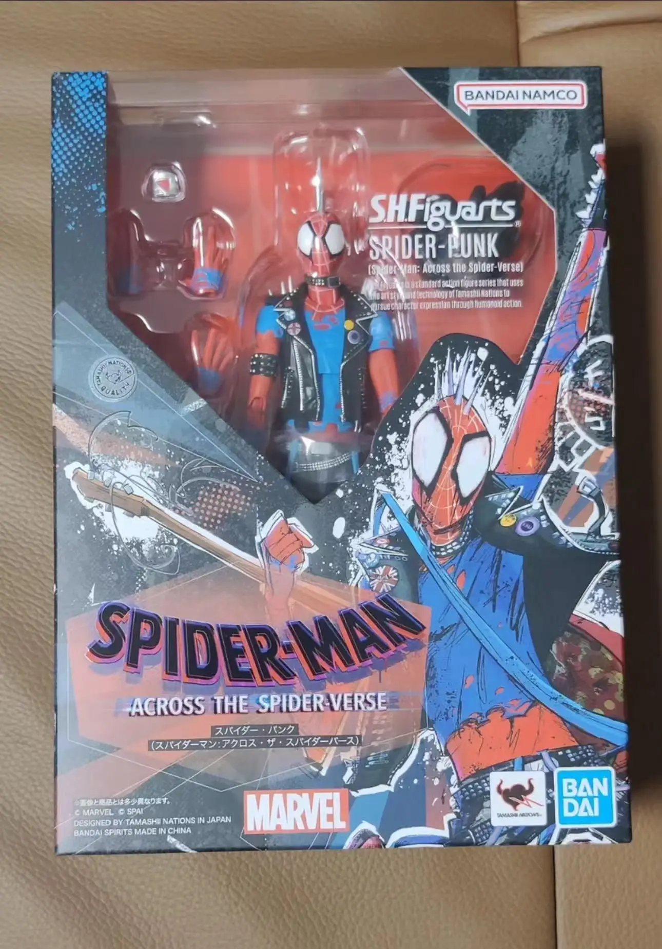 

100% Original Bandai SH Figuarts Shf Spider Punk Man Action Figure Across The Spider Verse Genuine in Stock Anime Figura Toys