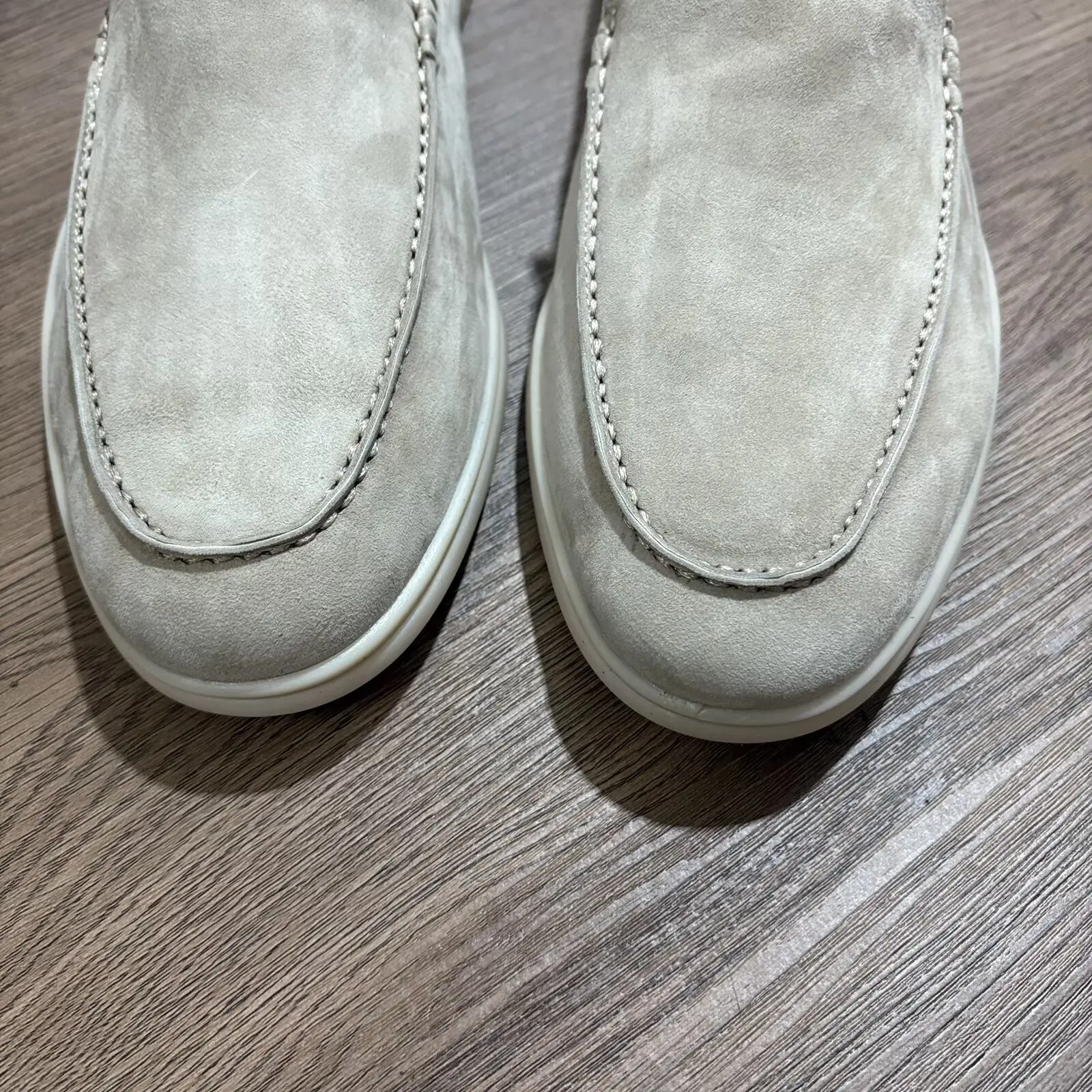 

Unisex All genuine leather loafer Sheepskin suede Flat casual women's shoes Men's walking driving shoes