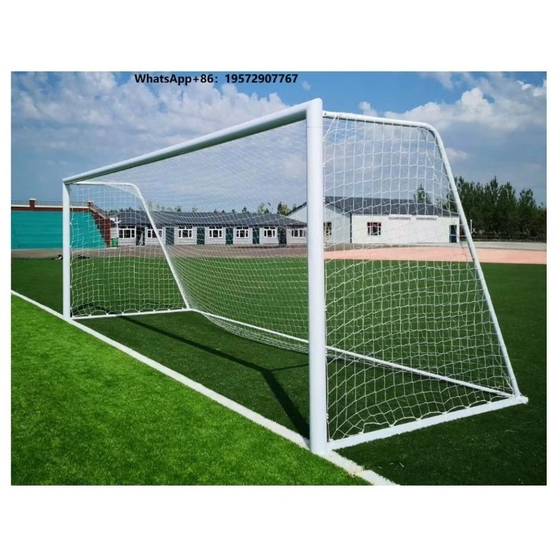 Soccer Goal Post With Net 11vs 11 Full Size Football Gate Aluminum Portable Soccer Goal With Wheels