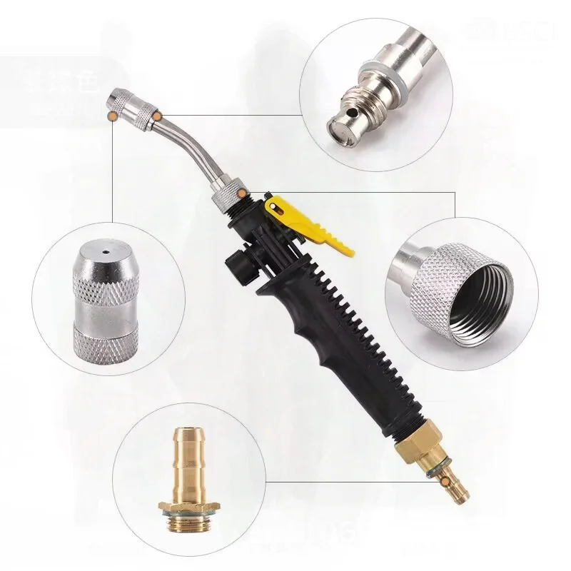 

High-Pressure Car Wash Water Gun Cross-Border Amazon Long Rod Atomization Wax Detachable Cleaning Gun for Home Appliance Air