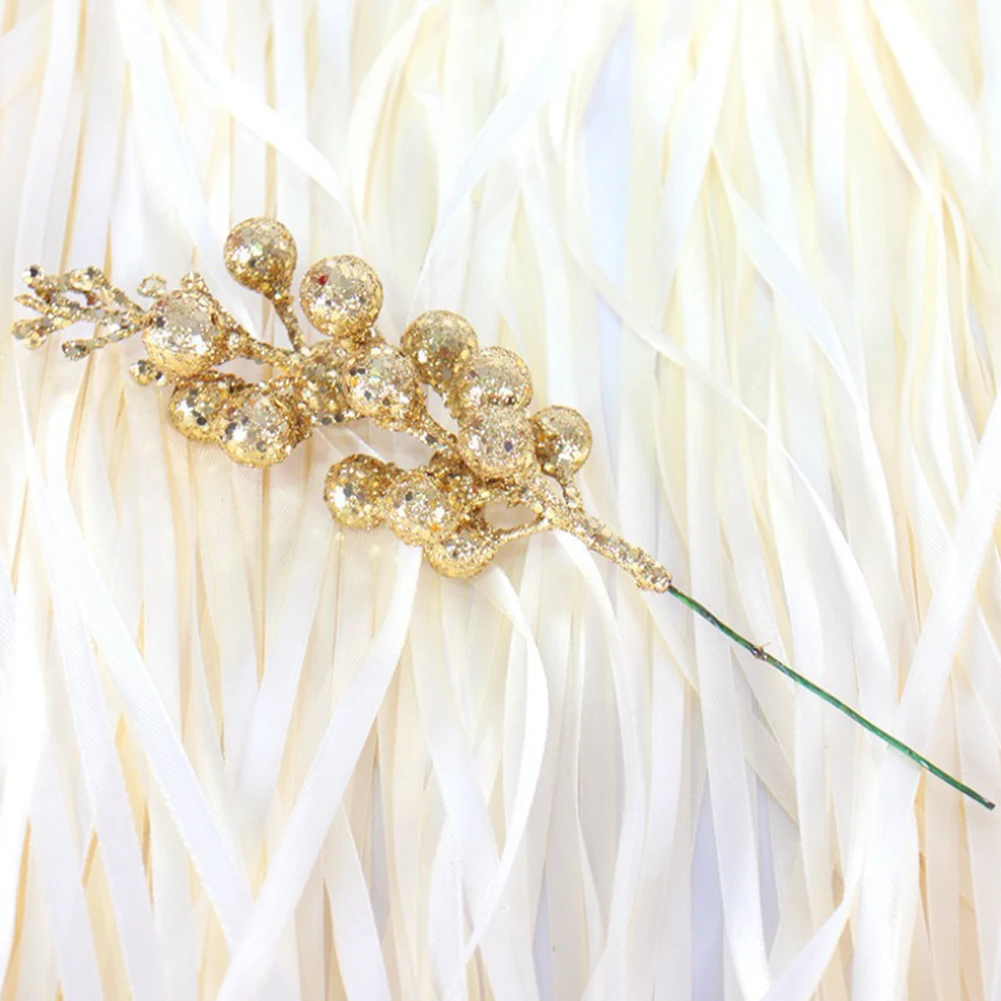 تعزيز أجواء احتفالية 0.6 بوصة التوت عيد الميلاد بريق التوت الجذعية فوانيس داخلية توت اصطناعي رائعتين #2