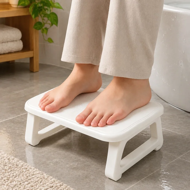 Adjustable Under-Desk Footrest with Built-in Massage Rollers for Enhanced Home and Office Comfort